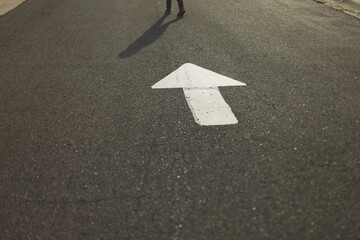 Arrow pointing at shadow