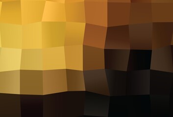 Dark Yellow, Orange vector abstract mosaic background.