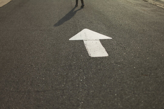 Arrow pointing at shadow