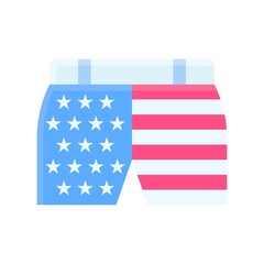 Fototapeta na wymiar 4th of july related united state flag in niker with small stars vectors in flat style,