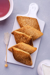 Traditional shortbread cookies with cinnamon