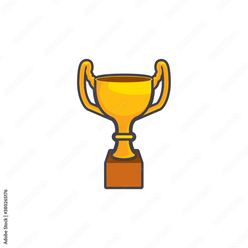 Sticker sports trophy