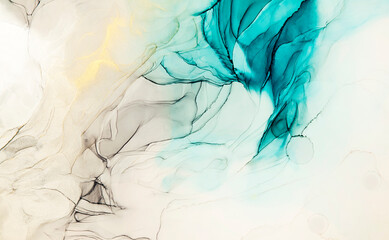 Fototapeta premium Abstract ink art drawing background