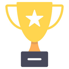 
Trophy icon, winning cup in editable style 

