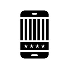 4th of july related united state flag in mobile with small stars and strips vectors in solid design,
