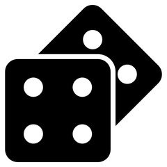 
Icon of casino game accessories, dice game in a flat style vector.
