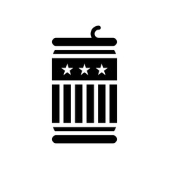 4th of july related united state flag style teen pack drink with stars and strips vectors in solid design,