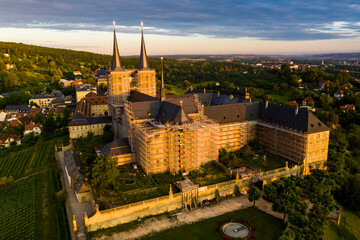 Luftaufnahme, Benediktinerabtei St. Michael  Bamberg, Oberfranken, Bayern, Deutschland,