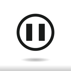 Pause icon vector , Pause button