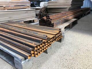 Square profile raw pipe angle iron iron tube tubular steel cut ends
