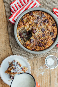 Food: Kirschenmichel, hessian bread pudding with Vanilla Sauce