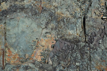 rough stone wall, gray rock