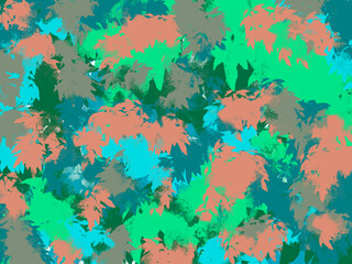 Colorful Leafy texture - digital painting