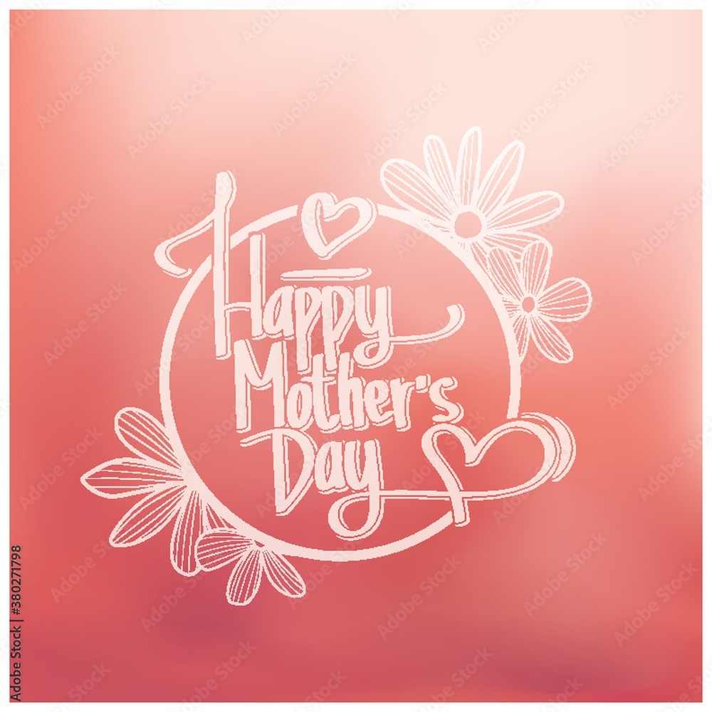 Sticker happy mothers day design