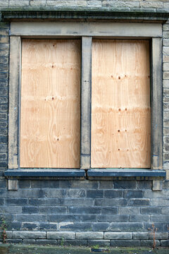 boarded windows