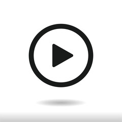 Play icon vector . Play button