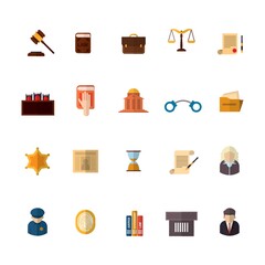 set of law icons