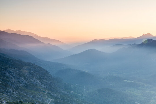 Sunrise in the mountains