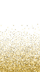 Round gold glitter luxury sparkling confetti. Scat