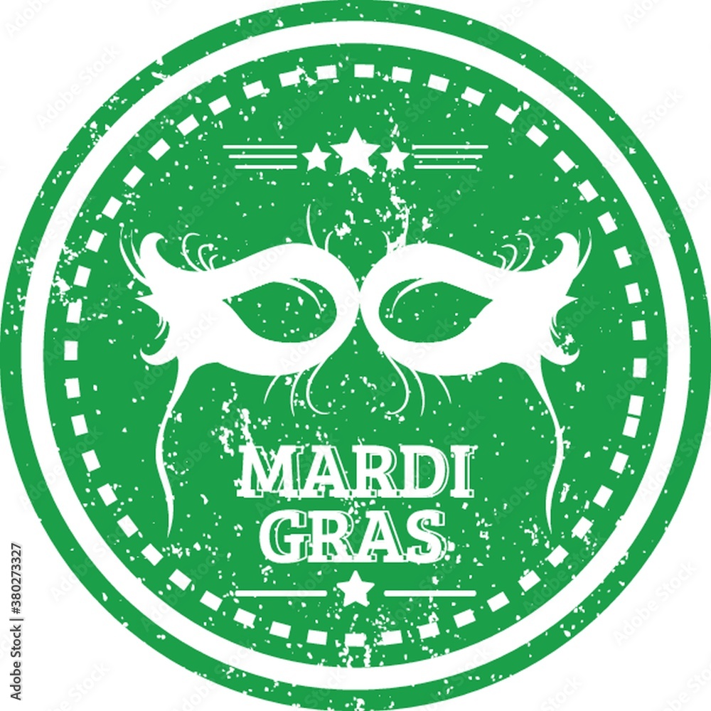 Sticker mardi gras design