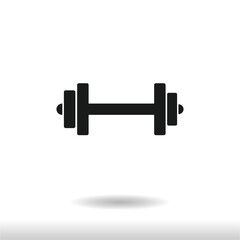 Dumbbell icon vector . Weight sign