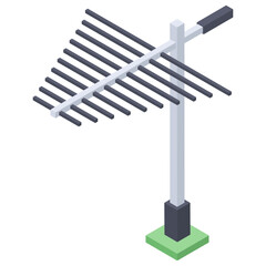 
Antenna icon design, isometric vector 

