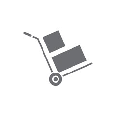 hand trolley with boxes