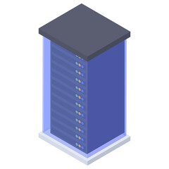 
Isometric icon of datacenter 
