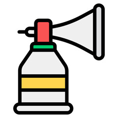 
Editable icon of sports horn in flat vector style 
