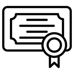 
Degree icon in flat style, certificate in trendy style 
