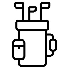 
An icon design of golf kit, flat editable vector 
