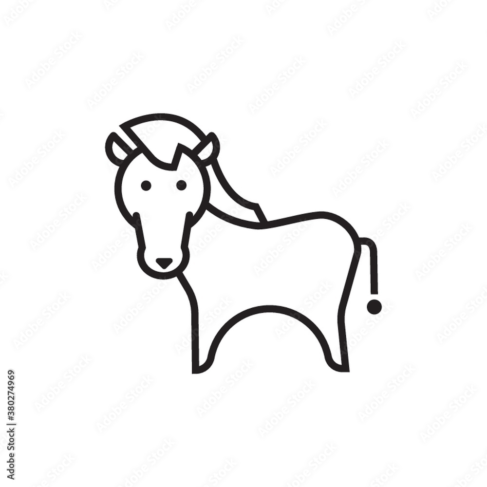 Sticker horse icon