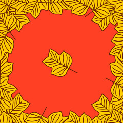 Seamless pattern with Tulip poplar autumn leaves. Vector illustration