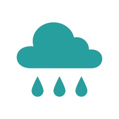 Cloud with rain icon