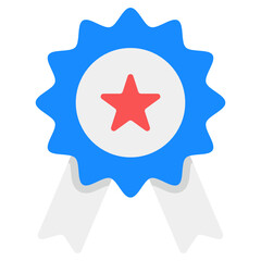 
Icon of star badge in flat design, editable vector
