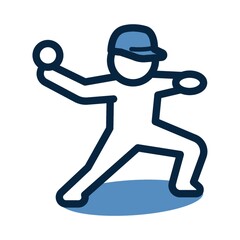 Baseball pitcher icon