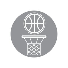 Basketball and hoop net