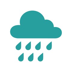 Cloud with rain icon
