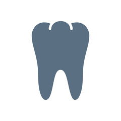 Human tooth colored icon. Healthy internal organ symbol