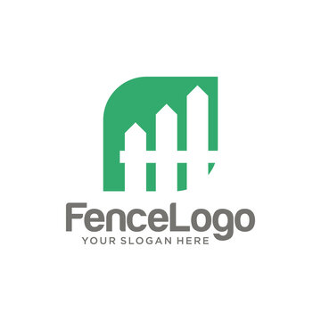 Modern Fence logo design Vector template