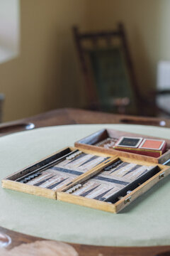 Old Backgammon Board Game