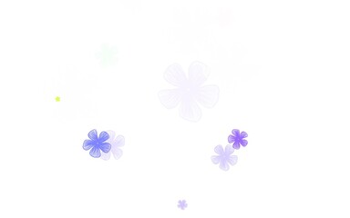Light Multicolor vector elegant background with flowers.
