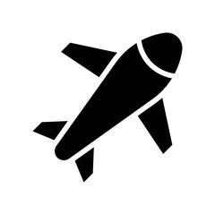 Hawaii icon related hawaii trip airplane with wings vector in solid design,