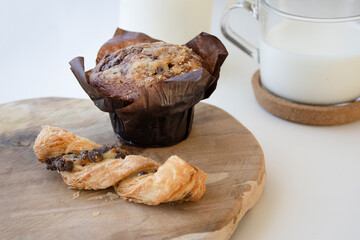 milk and muffin