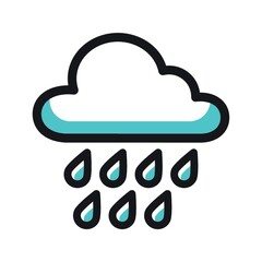 Cloud with rain icon.