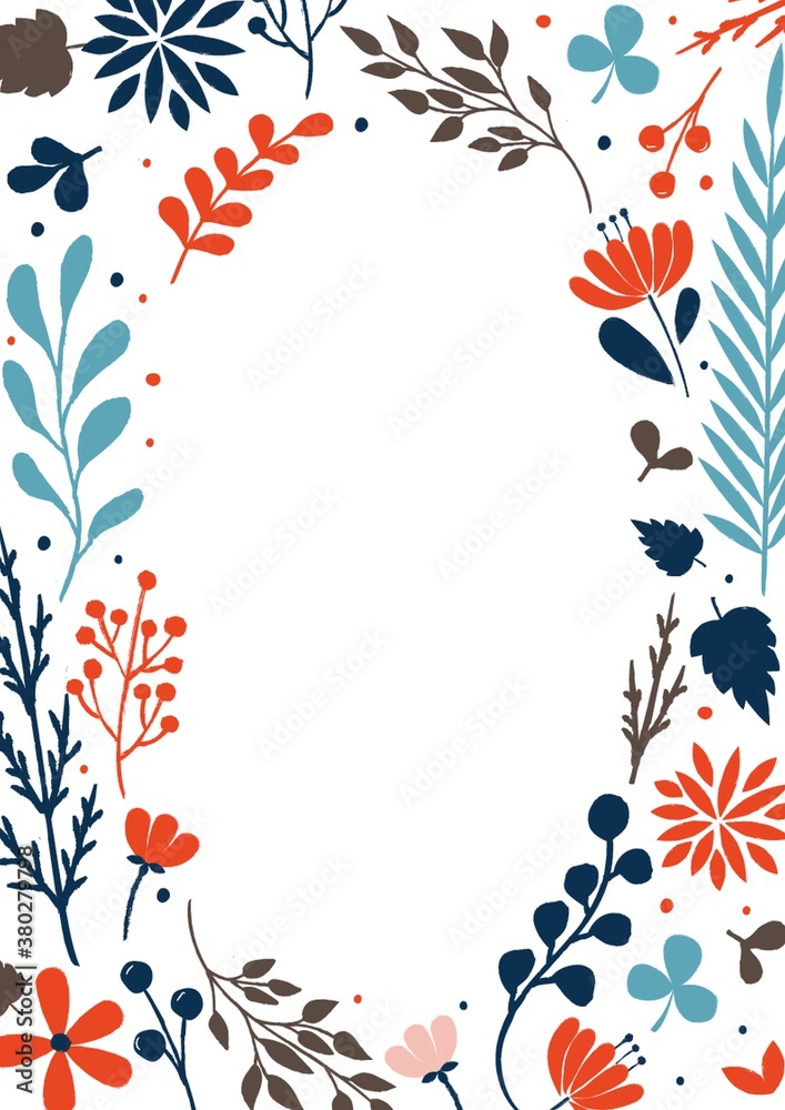 Wall mural floral design