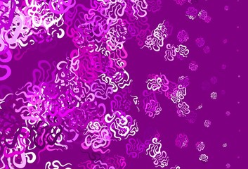 Fototapeta premium Light Purple, Pink vector pattern with random forms.