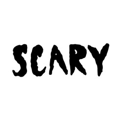 Halloween lettering. Hand drawn Scary