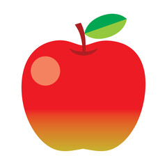 1つのシンプルな赤いリンゴ