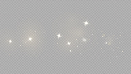 Falling Snow on Gray, Vector.  Christmas Weather. Background.Glow light effect. Vector illustration. Christmas flash. dust.